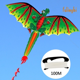 FU Kids Cute 3D Dinosaur Kite Flying Game Outdoor Sport Playing Toy with 100m Line