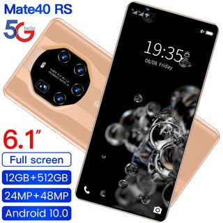 Mate40 RS Smartphone pulgadas pantalla completa 12GB RAM+512GB ROM doble tarjeta dual standby reconocimiento facial Smartphone (memoria opcional)