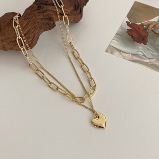 Jersey Necklace Hip-Hop Chain Love Long Chain Pendant Multi-layer Necklaces For Women Fashion Jewelry