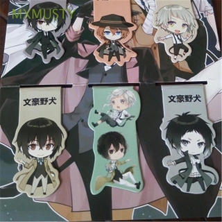 MXMUSTY Cute Anime Bookmark Special Bookmarks Bungou Stray Dogs Magnetic Office Stationery Magnet Kids Gift School Supplies 6 Pcs Stationery