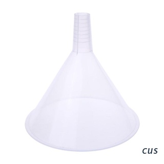 cus. embudo transparente de plástico blanco de 150 mm para garaje/líquidos de coche/laboratorio/cocina