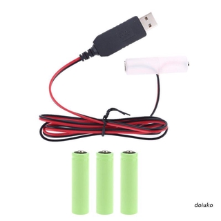 doi LR6 AA eliminador de batería USB Cable de fuente de alimentación reemplazar 1-4pcs 1.5V AA batería