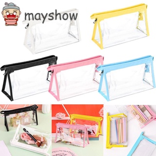 Mayshow suministros escolares papelería de gran capacidad con cremallera bolsos organizador bolígrafo estuche/Multicolor