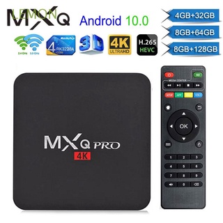 LEMON MXQ PRO 2021 Caja de TV inteligente 2GB 16GB Quad Core Decodificador Wifi dual 2.4G / 5G 3D 4K Android 10.0 Reproductor multimedia Rockchip RK3228A
