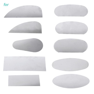 for 10PCS Pottery Clay Steel Scraper For Polymer Steel Cutter Ceramic Serrated Tools