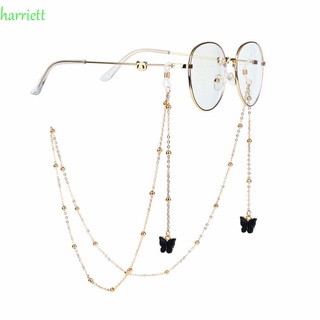HARRIETT Trend correa de cuello Simple mariposa Metal gafas cadenas mujeres Anti-perdida colorido cuentas de aleación gafas de protección cuerda colgante