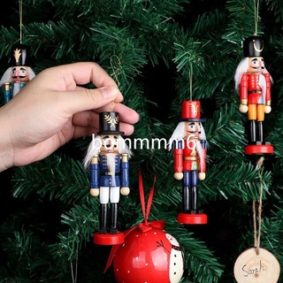 ada 6 piezas de madera de cascanueces soldado miniatura figuritas vintage artesanía marioneta año nuevo navidad adornos decoración del hogar bommmm6