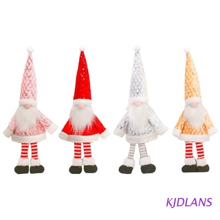 kjdlans navidad gnome botella de vino cubre lentejuelas ropa santa vestido sombrero conjunto para navidad año nuevo vacaciones comedor mesa decoración