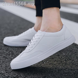 Tel☬los hombres s zapatos de la junta 2021 nuevos zapatos blancos estilo coreano tendencia todo-partido negro zapatos de cuero primavera transpirable zapatos casuales (8)