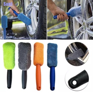Sun1> 1 pza cepillo portátil de microfibra para llanta de rueda de coche/herramientas de lavado de ruedas