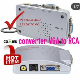 Vga a RCA + S/caja convertidor de vídeo/PC a TV convertidor