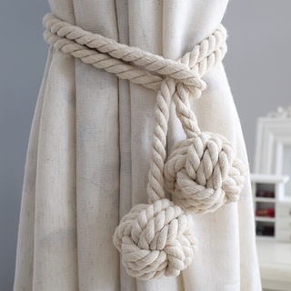 1 cuerda de corbata de cortina simple y moderna cuerda de algodón
