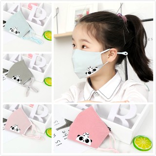 20 pzs Máscara Facial De Panda reutilizable lavable para niños/diseño De dibujos Animados/transpirable/para Boca/color aleatorio