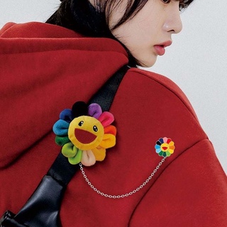 VELEDA Adorable Broche de cadena para mujeres Adorable Joyería de moda Pin coreano Girasol Animal Pelusa Pato Originalidad Mujer Insignia de abrigo (9)