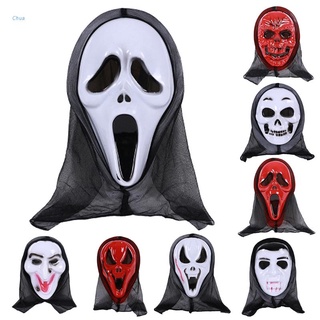 Chua máscara de Halloween calavera fantasma Terror Scream mascarada fiesta Cosplay disfraz