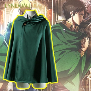 LYNDON1 Men Attack on Titan Cloak Japanese Green Hoodie Anime Clothes Women Scouting Legion Fashion Shingeki no Kyojin Cosplay Costume/Multicolor