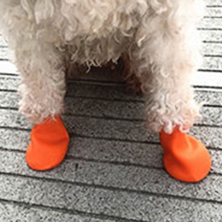 RINDU 4 piezas botas de mascotas antideslizantes suministros para mascotas impermeables perro antideslizante zapatos de lluvia para exteriores (3)
