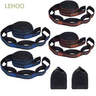 lehoo 4 unids/set moda hamaca correa al aire libre camping poliéster cuerda 5 anillos flexible swing alta carga reforzado