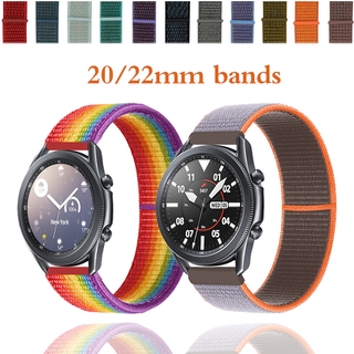 correa de nailon 20mm 22mm para LS02 Samsung Galaxy watch 46mm 42mm active 2/1/reloj/Huawei gt 2e correa