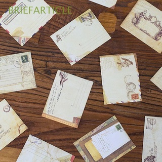 BRIEFARTICLE 12 piezas / lote Sobre de papel Kraft Papelería Vintage Sobre Estilo europeo Scrapbooking Mini Por carta Regalo 12 diseños Sobre de billetera