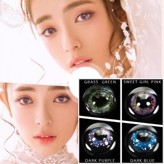 * KT 1 par de lentes de contacto para mujer/Color creativo/gran círculo/cuidado de los ojos/lentes de belleza (6)