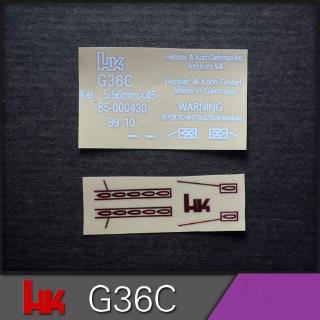 1 juego de pegatinas de Metal Paster adhesivo para HK G36C