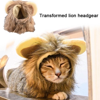 lindo disfraz de mascota cosplay melena león peluca gorra para gato halloween navidad ropa