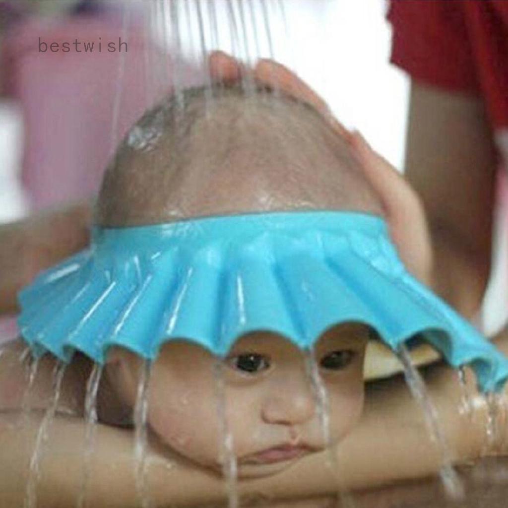 Ajustable bebé niño baño ducha champú gorra lavado pelo escudo visera caliente
