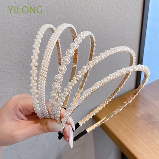 yilong niñas perla diadema dulce banda de pelo aro de pelo flor moda con cuentas estilo coreano arco mujer accesorios de pelo