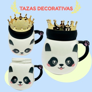 Taza de panda con corona (1)
