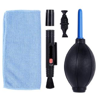 [myn] kit de limpieza de cámara 3 en 1, juego de limpieza de polvo, cepillo soplador de aire, toallitas limpias