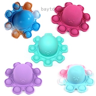 Baytd juguete De silicona reversible Octopus Fidget juguetes De burbuja simple Sensory Para niños adultos Aliviar el estrés juguete De silicón
