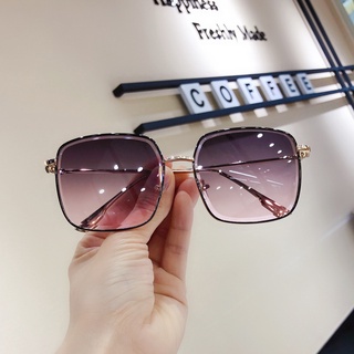 Nuevas gafas de sol d de moda grandes gafas de sol cuadradas de metal estilo coreano de protección UV de borde cortado
