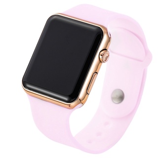 Nuevo reloj LED rosa correa para reloj Digital banda de silicona mujeres reloj de los hombres reloj de pulsera