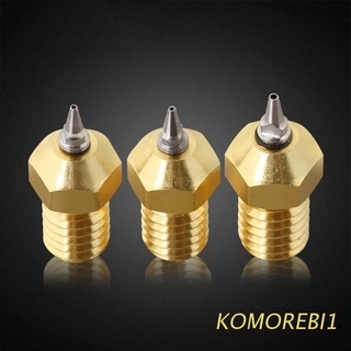 komo para impresora 3d e3d mk8 boquillas resistentes al desgaste boquilla de latón 0.2/0.3/0.4/0.5 mm con punta de acero inoxidable extraíble