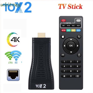 WHITNEY 2GB 16GB Smart TV Box HD Reproductor multimedia WiFi Set Top Box Equipos de video Mini 2.4G 5G Wifi TOX2 TV Box Android 10.0 Reproductor multimedia Tv Stick