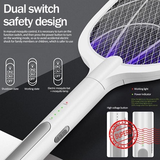 5W electrónico Swatter eléctrico Anti mosquitos 1200mAh repelente raqueta trampa asesinos USB W8K5