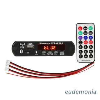 EUDE Wireless Bluetooth-compatible 12V MP3 WMA Decoder Board Audio Module USB TF Radio FM AUX For Car Accessories