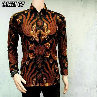 Batik camisa hombre-BATIK brazo largo - manga larga brazo camisa SP082411