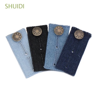 shuidi 4pcs diy crafts jeans extensión de cintura snap cintura accesorios de costura pantalones extensores botones botón coser hombres mujeres denim ajustable ropa sujetador