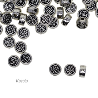 [KESOTO] 100 cuentas de nudo celta redondas para hacer joyas, bricolaje, fabricación de joyas