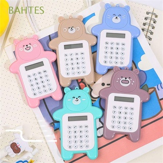 BAHTES Portátil Mini calculadora Kawaii Calculadora para niños Calculadora de oso De mano Dibujos animados Útiles escolares Ultrafina Pantalla de 8 dígitos Lindo Calculadora de bolsillo/Multicolor
