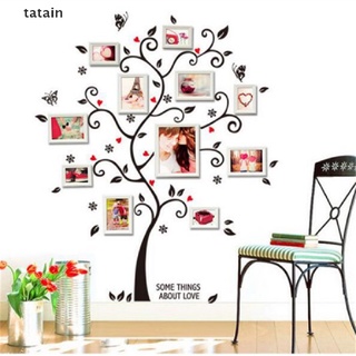 [TAIN] Happiness Photo Frame Tree Wall Sticker For Living Room Bedroom Decoration FHS