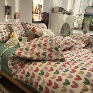 ✨La vida❤️Boutique ⚡De dibujos animados perro lavado de algodón de cuatro piezas conjunto lindo sábana edredón cubierta estudiante dormitorio de tres piezas ropa de cama de los niños (2)