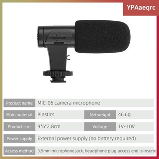 micrófono de cámara, profesional, portátil, universal, video para grabación de teléfonos móviles de conferencia