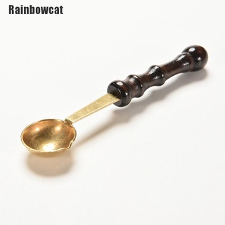 rainbowcat~ latón y cuchara de madera para derretir cera derretida disolver sello de cera sello sobre diy craft