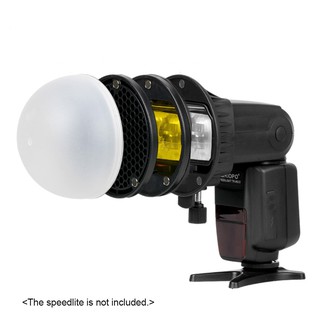 Triopo Speedlite - modificador de luz Flash, difusor Reflector, TR08, color negro (3)