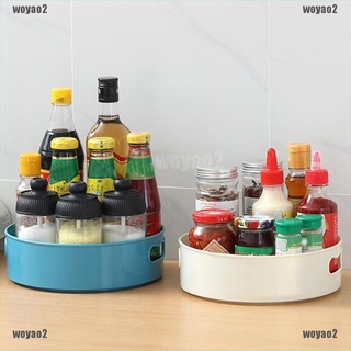 [Woyao] Bandeja giratoria de 360 recipientes de almacenamiento de cocina para especias, alimentos, bandeja de aperitivos