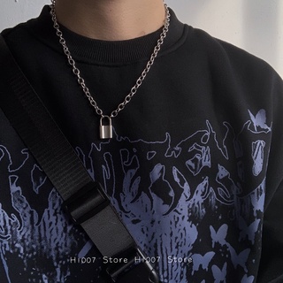 Star's same lock necklace, men's titanium steel does not fade