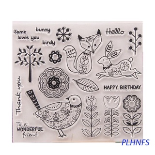 plhnfs - sello de silicona transparente para animales de pájaro, diseño de álbum de recortes